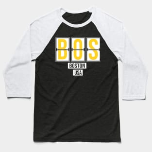 BOS - Boston Airport Code Souvenir or Gift Shirt Baseball T-Shirt